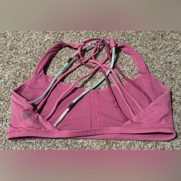 Pink Lululemon Free to Be Wild Sports Bra - Picture 2 of 3